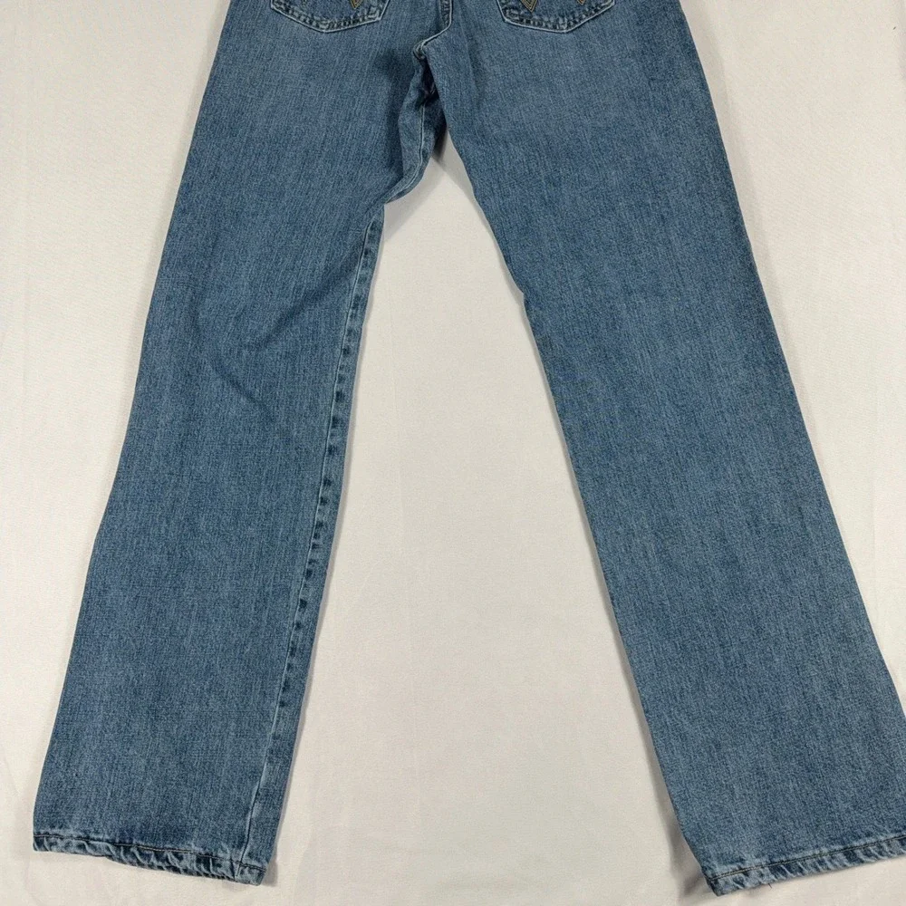 Wrangler Retro Relaxed Straight Leg Denim Jeans 30x34‎ Medium Wash Blue Cotton